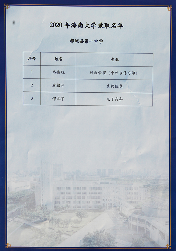 2020.10.13海南大学贺信（郸城一中）2.JPG